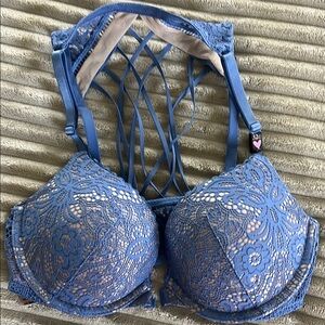 Victoria's Secret Blue and Tan Bra Intimates